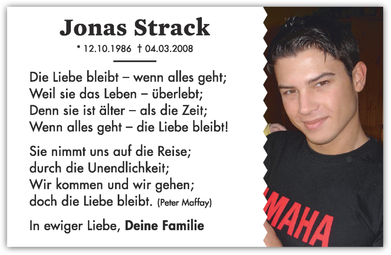  Traueranzeige für Jonas Strack vom 04.03.2016 aus Rhein-Zeitung