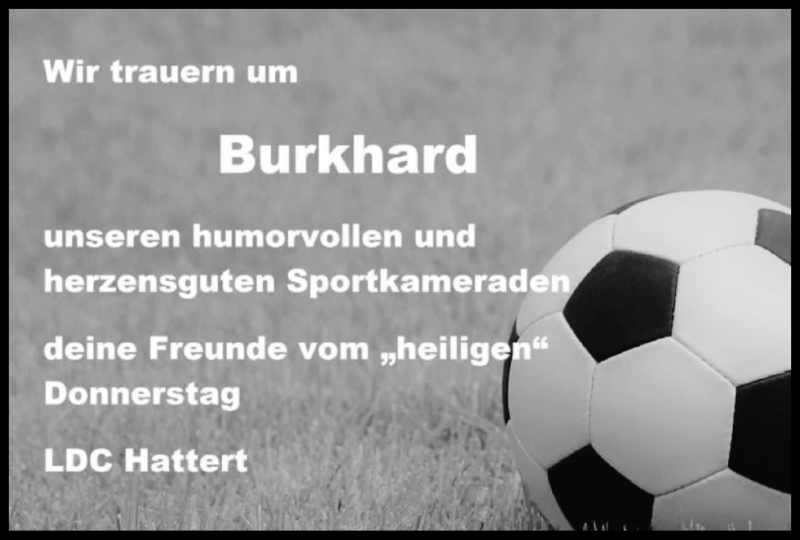  Traueranzeige für Burkhard Fischer vom 12.08.2017 aus Westerwälder Zeitung