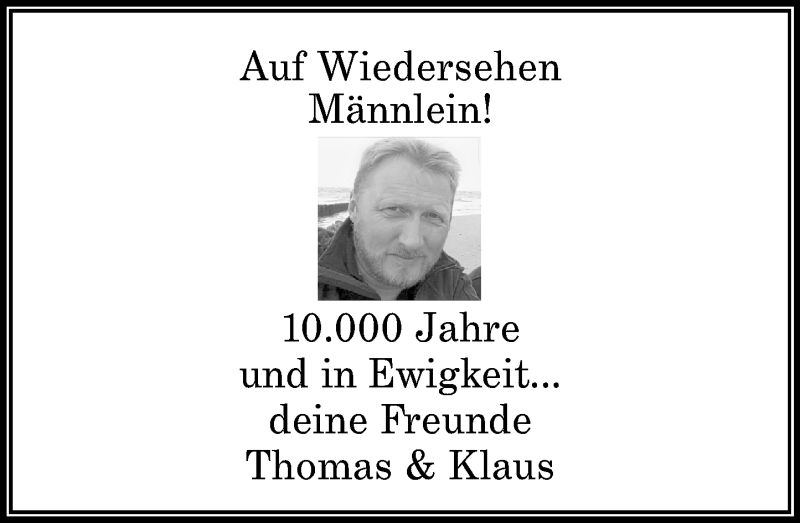  Traueranzeige für Holger Klagemann vom 13.01.2018 aus Rhein-Zeitung