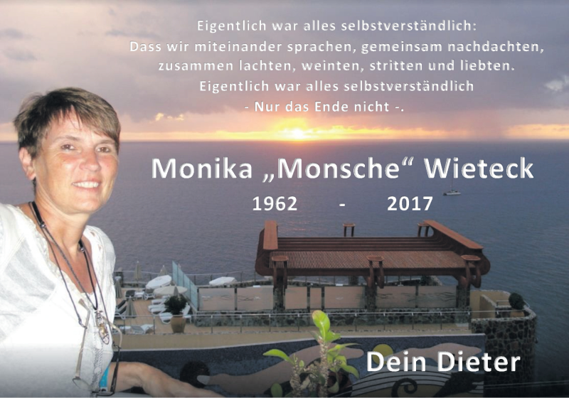  Traueranzeige für Monika Wieteck vom 29.09.2018 aus Rhein-Zeitung